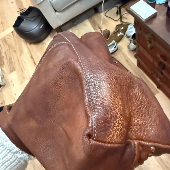 Latico Colin  Brown Studded Leather Shoulder Bag - Picture 6 of 6